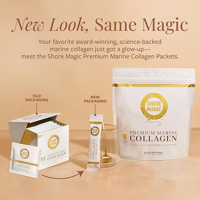 Shore Magic Marine Collagen Powder 14 Servings + 28 Daily Packets Bundle