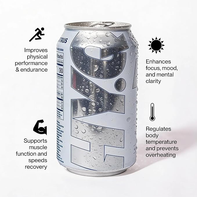 HY.Q Hydration Drink Cool Citrus 12 fl oz (12-Pack) Canned Sports Drink Quality Ingredients for Hydration Sweat Replacement Electrolytes Non-Carbonated Flavored Electrolyte Beverage