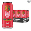 Gorilla Mind Energy Drink | Unmatched Energy · Amplified Focus | N-Acetyl-L-Tyrosine Alpha-GPC 200mg Caffeine Uridine Saffron | 0 Sugar Or Artificial Colors | 16oz 12-Pack (Sour Watermelon Candy)