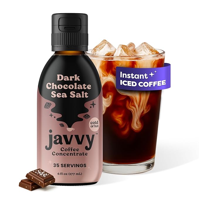 Coffee Concentrate - Limited Release Flavors - Cold Brew Coffee Perfect for Hot or Iced Instant Coffees Hot Drinks Cold Brew Concentrate 35 Servings - Dark Chocolate Sea Salt