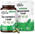 Wild &amp Organic Spearmint Capsules - 1000 mg Spearmint Supplement for Digestive Support - 30 Days of Supply - 60 Leaves Extract Capsules - Vegan Non-GMO Gluten-Free No Fillers
