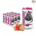 ROCKAWAY Watermelon Guava Soda Drinks - Low calorie drinks made from Real Fruit Juice All Natural - Soda Pop Drinks Gluten Free Vegan GMO Free - 12oz (12 Pack)