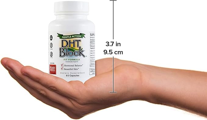 DHT Block - DHT Blocker Supplement for Skin Acne Hair and Hormonal Balance. Dim Astragalus Root Turmeric Natural Ingredients. For Men and Women - 60 Vegan Capsules