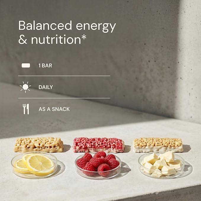 Blueprint Bryan Johnson Macadamia Nut Protein Bars – Variety Pack Protein Bars - Lemon White Cocoa &amp Raspberry – Vegan Low Sugar Keto-Friendly Snacks – Non-GMO Raw Nut Bar– 9g Protein – 12 Pac