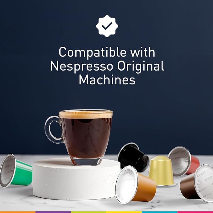 Bestpresso Coffee for Nespresso Original Machine 120 pods Genuine Espresso Ristretto Blend(High Intensity) Pods Compatible with Nespresso Original