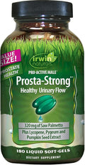 Irwin Naturals Prosta-Strong - 180 Softgels - Prostate Health Support with Saw Palmetto Lycopene &amp Pumpkin Seed - Supports Urinary Flow