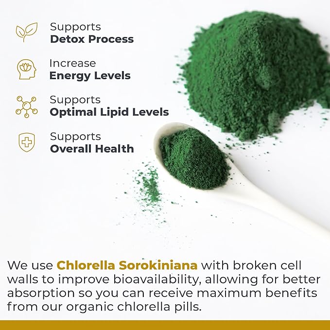 Premier Research Labs Medi Chlorella-FX - Chlorella Capsules Chlorophyll Capsules Organic Pills for Women &amp Men Chlorophyll Supplement - 120 Vegetarian Capsules