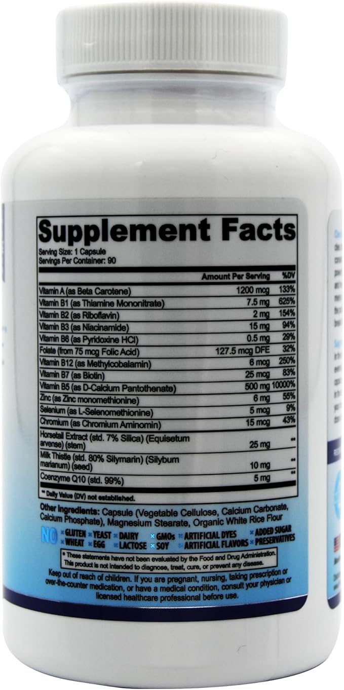 Acne Pills for Teens &amp Adults | Clear Skin Supplement Vitamins for Hormonal &amp Cystic Acne | Stop Breakouts Oily Skin and Zits 90 Caps
