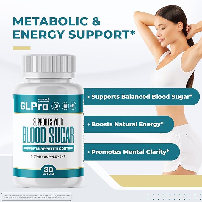 GLPro Capsules – Natural Supplement with Hawthorne Garlic Green Tea &amp Hibiscus – Non-GMO Gluten-Free Dairy-Free Vegetarian Made in USA – 30 Capsules 1 Month Supply