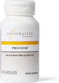 Integrative Therapeutics Pro-Som - Melatonin-Free Quality Sleep Support for Nighttime Relaxation* - Bedtime Supplement for Restful Sleep Support* - Dairy- &amp Gluten-Free - 60 Capsules (15 Servings)