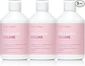 Swedish Collagen Deluxe | 12500 mg Hydrolyzed Marine Collagen Liquid Supplement - 3 x 500 ml (1500 ml in Total) 60 Day Supply | Hyaluronic Acid Biotin &amp Vitamin C for Hair Skin Nails &amp J