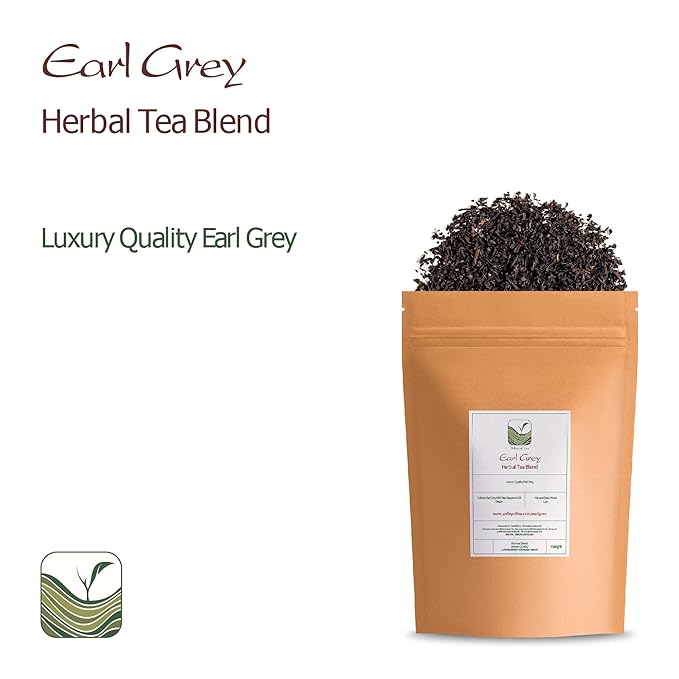 Earl Grey Bergamot Black Tea - Premium Breakfast Tea With Real Bergamot Oil 200g