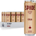Spade Soda Cola 12 Pack Premium All-Natural No Sugar No Calories Electrolytes Magnesium Potassium Healthy Non GMO Sweet Stevia No Artificial Sweeteners Great Taste Bold Taste