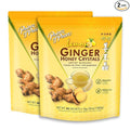 Prince Of Peace Instant Ginger Honey Crystals with Lemon 60 Sachets - Pack of 2 – Instant Hot or Cold Beverage That Soothes Throat – Easy to Brew – Drink Like a Tea – Gluten Free – Real Ginger