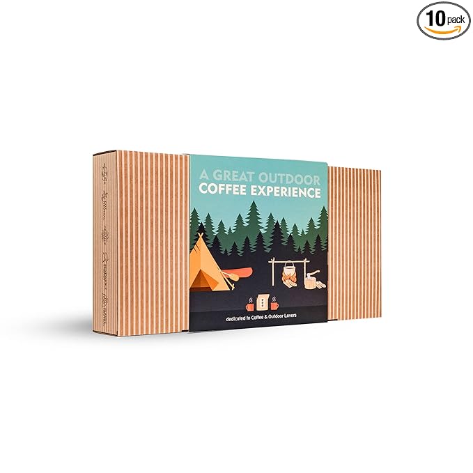 Gourmet Outdoor Coffee Gift Set for Men &amp Women - 14 World's Finest Single Origin Specialty &amp Organic Coffees in Innovative Brewers | Sampler Box for Coffee Lover to Brew &amp Enjoy Anytime