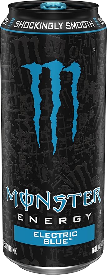Monster Energy Electric Blue Energy Drink 16 Ounce (Pack of 15)