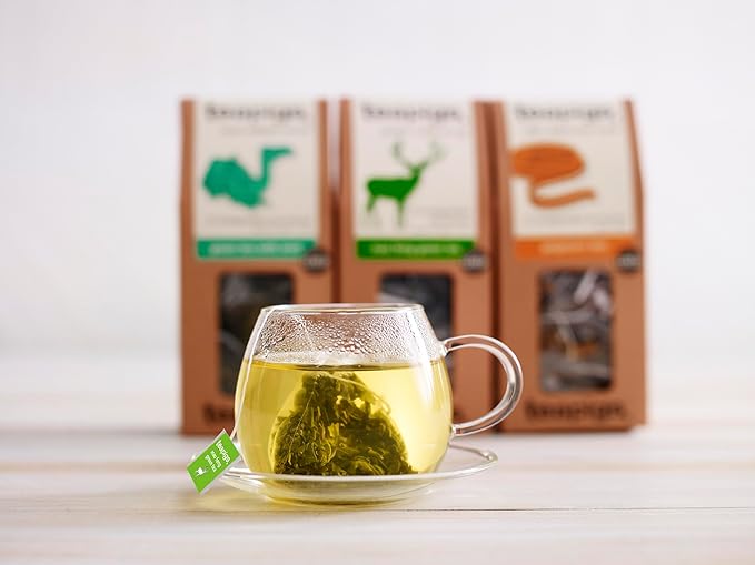 Teapigs Green Tea With Mint Tea Bags Made With Whole Leaves caffeine-free natural ingredients (1 Pack of 50 Teabags)