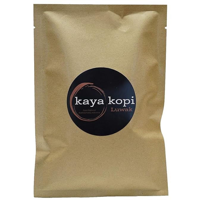 Premium Kaya Kopi Luwak From Indonesia Wild Palm Civets Arabica Coffee Beans 16 Ounce Dark Roast Whole Bean