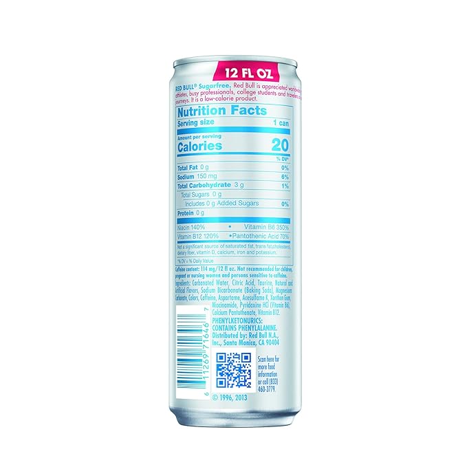 Red Bull Energy Drink Sugar Free | 12 Fl Oz | Pack of 12