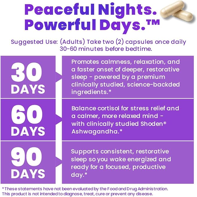 DormiOn™ Sleep + Restore + Stress Supplement Herbal Sleep Aid for Women &amp Men. No-Melatonin Non-Habit Forming. Clinically-Proven Ashwagandha GABA Valerian &amp Magnesium. Vegan &amp Non-Grog