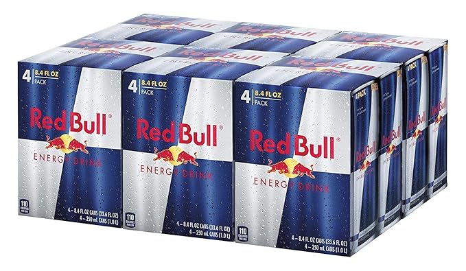 Red Bull Red Edition Watermelon and Original Energy Drink Bundle 8.4 Fl Oz Cans