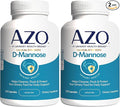 AZO D Mannose Urinary Tract Health Cleanse Flush &amp Protect The Urinary Tract No.1 Pharmacist Recommended Brand Clinical Strength Non-GMO 120 Count (Pack of 2)