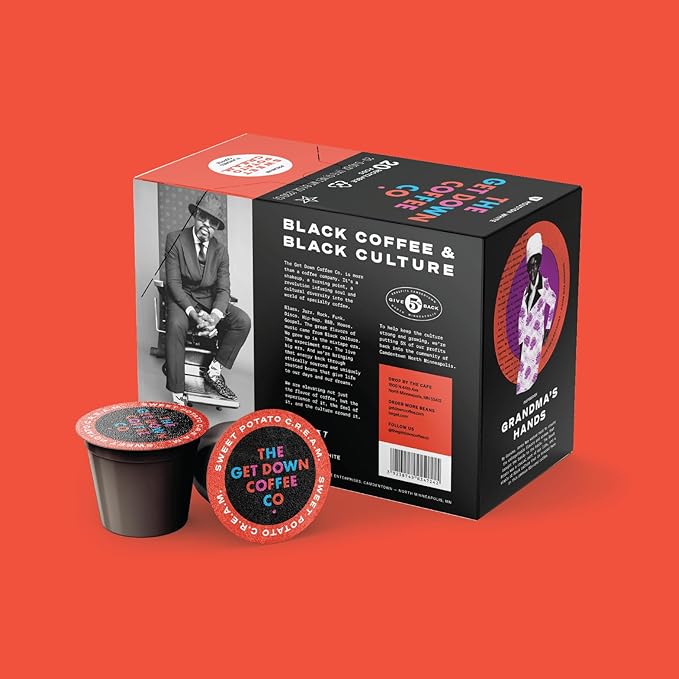 The Get Down Coffee Co. Sweet Potato Flavored Coffee Pods 20 ct 100% Arabica Medium Roast Coffee Single Serve Pods Compatible with K Cups Brewers