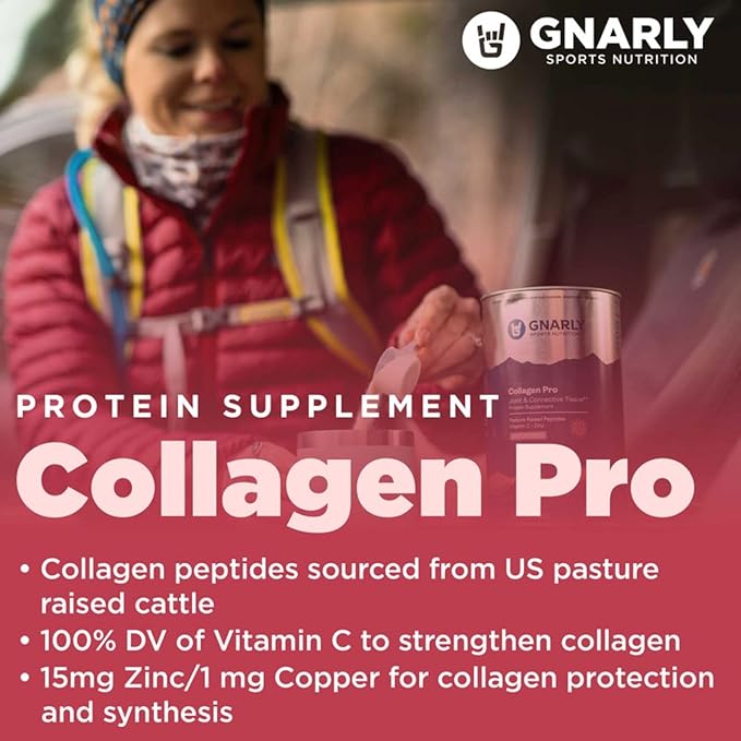 Gnarly Collagen Pro Unflavored (15.87oz) and Gnarly Preworkout Strawberry Lemonade Caffeine Free (14.82oz)