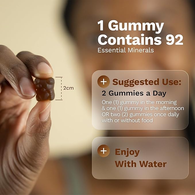 Black Girl Vitamins - Irish Sea Moss Gummies - SeaMoss + Bladderwrack &amp Burdock - 92 Minerals for Thyroid Metabolism and Immunity - Vegan Gluten-Free Halal (Mixed Berry 30 Day Supply)