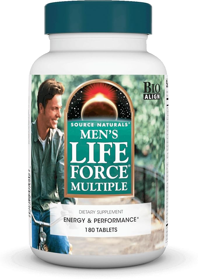 Source Naturals Men's Life Force Multiple Daily Multivitamin &amp Immune Health Supplement - 13 Essential Vitamins Nutrients &amp Minerals - 180 Tablets