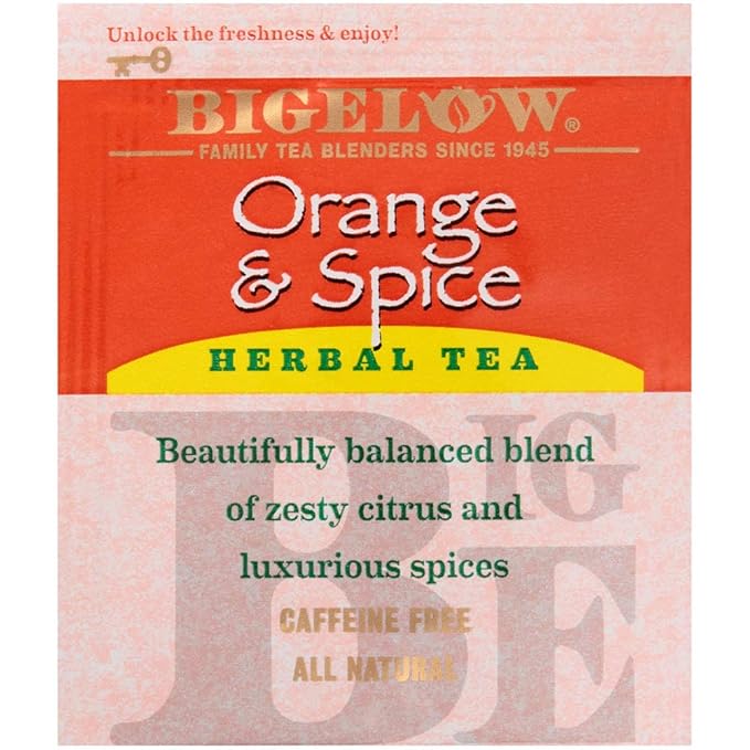 Bigelow Orange Spice Tea 28 Count (Pack of 6)
