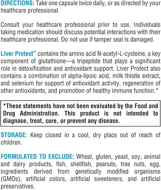 XYMOGEN Liver Protect - Supports Liver Health + Glutathione Production - Milk Thistle Extract ALA Alpha-Lipoic Acid N-Acetyl-L-Cysteine Selenium L-Selenomethionine (120 Capsules)