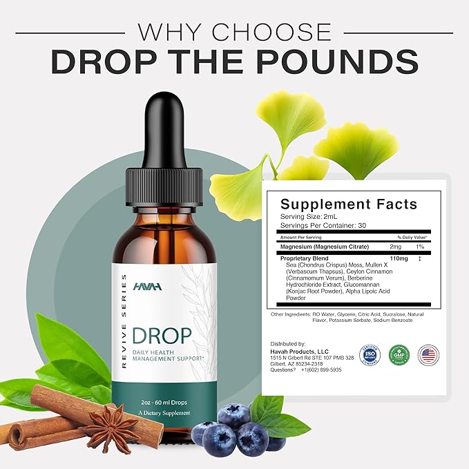 (2 Pack) Drop The Pounds Liquid Supplement DropThePounds Advanced Liquid Formula Drop The Pounds Maximum Strength Overall Health &amp Wellness Supplement DropThePounds Daily Support (4oz / 120ml)