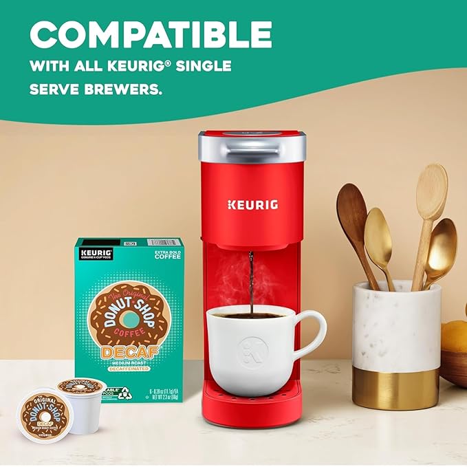 The Original Donut Shop Decaf Keurig Single-Serve K-Cup Pods Medium Roast Coffee Simply Great Coffee without the caffeine! Enjoy the same great-tasting coffee! Full-flavored! Simple and Delicious!
