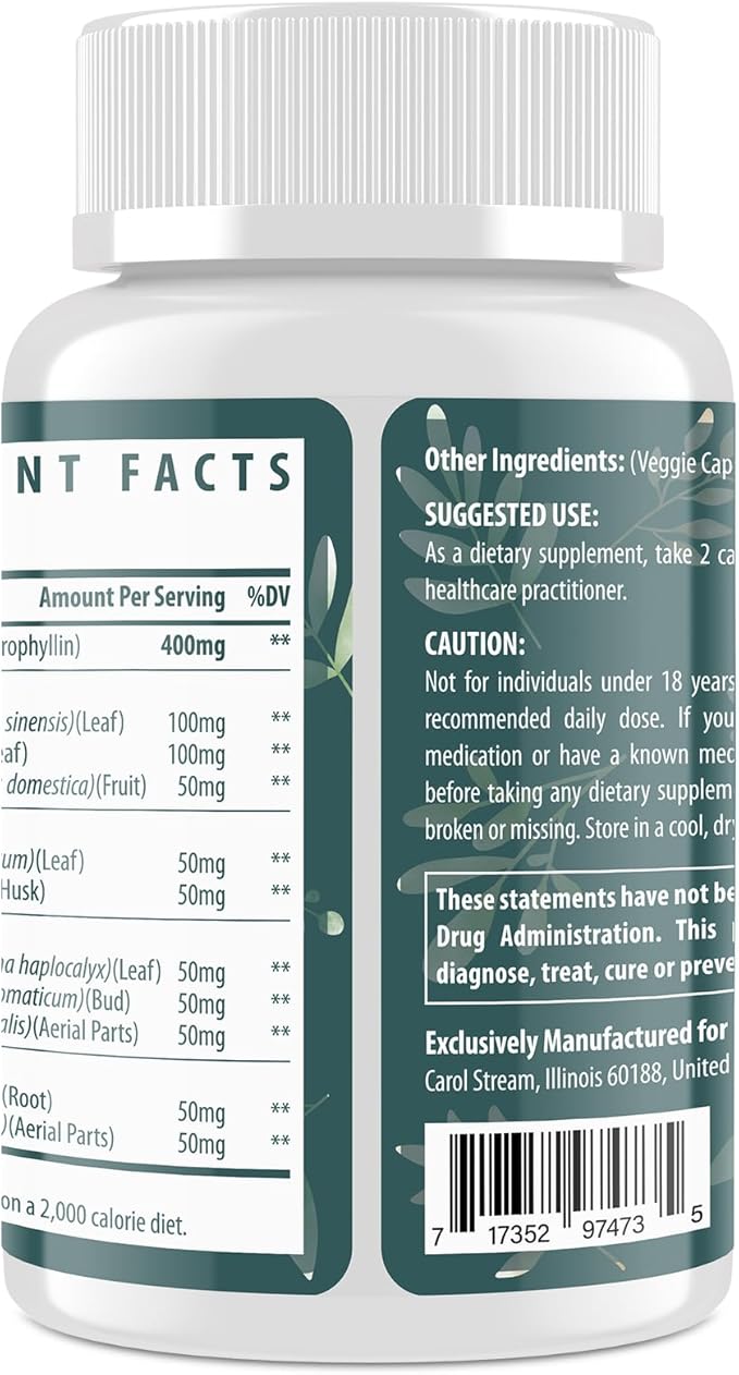 Women's Body Deodorizing Supplement – Chlorophyll Capsules for Body Odor Fresh Breath &amp Gut Detox for Social Confidence – Vegan with Matcha Green Tea Apple Cider Vinegar