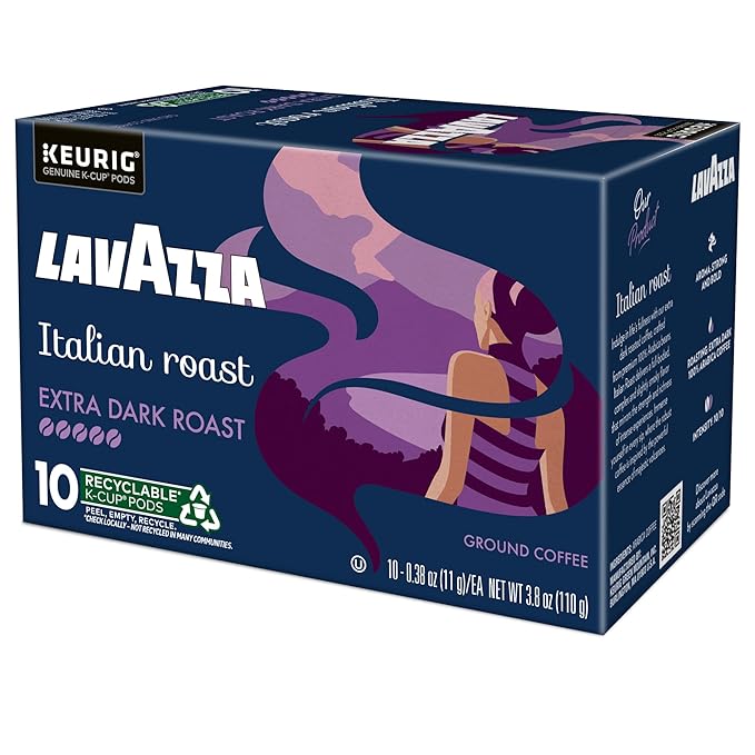 Lavazza Italian Roast Keurig Single Serve K-Cup Pods 60ct (6 Packs of 10)