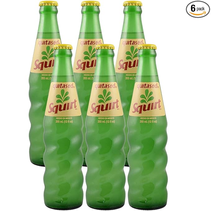 Squirt Citrus Soda Caffeine-Free Hecho En Mexico Quitased 12oz Bottle (Pack of 6 Total of 72 Fl Oz)