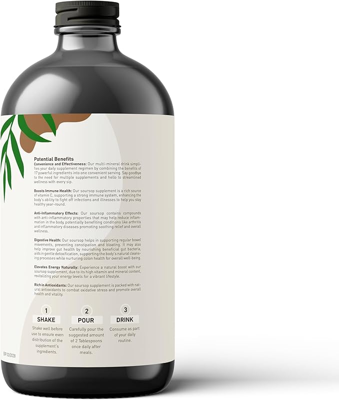 Nature's Blooms Soursop &amp Black Seed Bitters Bundle 16 oz Each 2 Bottles