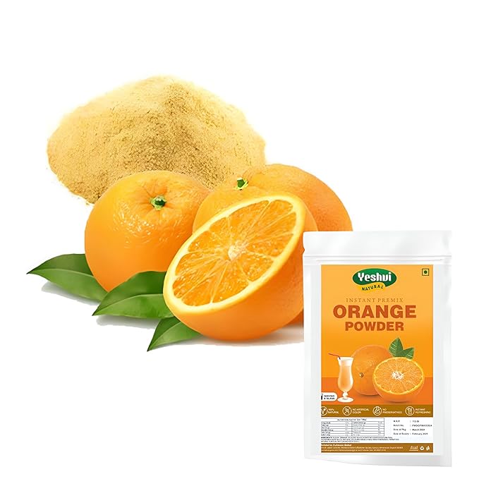 Yeshvi NATURAL Orange &amp Aam panna powder Instant Drink Powder Tangy &amp Sweet Taste Made with Dry Mango &amp Orange Summer Drink Fruit Juice for Adults Each 100g Pack of 2