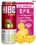 HIBO Healthy Energy Drinks Sugar Free – Gluten-Free &amp Gut-Friendly Prebiotic Fiber w/ 140mg Caffeine &amp 60mg Green Coffee Extract Electrolytes – Supports Immunity &amp Focus - Pack of 12 Pin