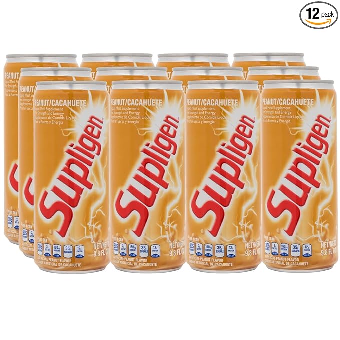 Supligen Peanut Liquid Meal Supplement 9.87 oz (Pack of 12) – Protein &amp Vitamin Shake for Energy Strength &amp Recovery – Ready-to-Drink Nutritional Meal