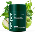 Proper The Greens Daily Boost Organic Greens Powder. Whole Food Apple Flavour Veggie Powder Superfood with Wheatgrass Spirulina Chlorella Probiotics. Daily Drink Mix for Wellness and Digestion