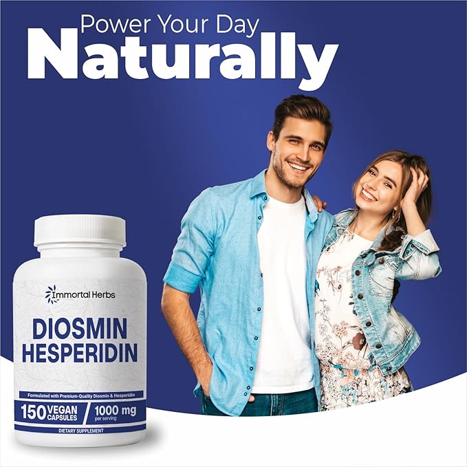 Diosmin Hesperidin 1000mg Complex 150 Capsules Citrus Bioflavonoids Rich Fruit Extract 100% Vegetarian Non-GMO &amp Gluten Free Diosmin Supplement with Max Strength