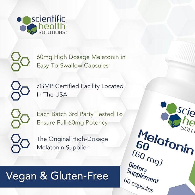 Melatonin Bundle | 60mg &amp 120mg High Dosage Capsules | Easy-to-Swallow Vegan Non-GMO Gluten-Free | Made in USA for Enhanced Sleep and Restful Nights