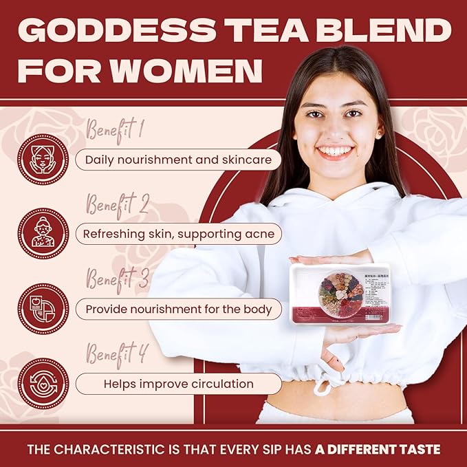 Goddess Tea Blend for Women 15 Cans Goddess Tea Blend Ginseng Treasure Ginseng EJiao Longan Herbal Tea Support Feminine Hormone Balance(2)