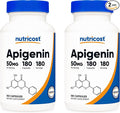 Nutricost Apigenin 50mg 180 Capsules - Non-GMO Gluten Free Vegan (Pack of 2)
