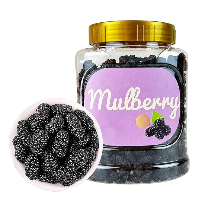 Dried Black Mulberries 14.1oz Black Mulberry Tea Sweet Delicious Dried Fruit Snacks
