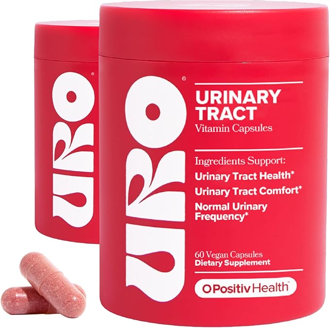 O Positiv URO Urinary Tract Health Supplement for Women 60 Count (Pack of 2) - Urinary Support Vitamins with Pacran Complete Cranberry Extract D-Mannose &amp Vitamin C - Vegan &amp Gluten-Free