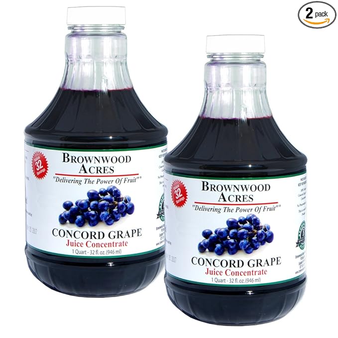 FruitFast - Concord Grape Juice Concentrate Cold Filled 2 QUARTS 64 Day Supply