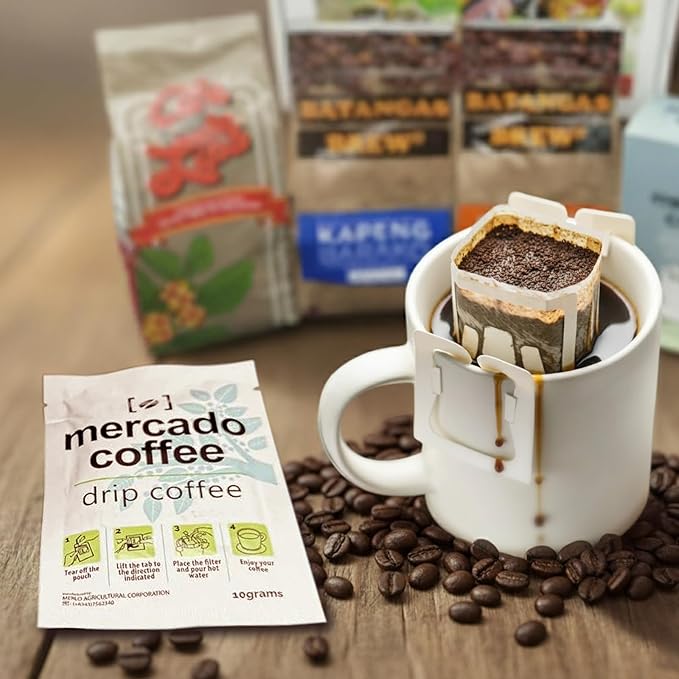 Batangas Kapeng Barako Gift Set Premium Filipino Coffee Beans &amp Ground Brew Strong Barako from Batangas (300g Cafe De Lipa Regular Special &amp Mercado)